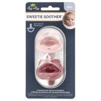 Sweetie Soother™, пустышки из пищевого силикона, для детей от 0 месяцев, дизайн «бантик», 2 пустышки — itzy ritzy