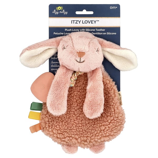 itz03440_v_12.jpg Itzy Lovey™, Plush Lovey With силиконовые прорезыватели, для детей от 0 месяцев, Ana The Bunny, 1 прорезыватель для зубов — itzy ritzy