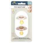 Itzy, пустышка с сосками из натурального каучука, для детей 0–6 месяцев, кокос и тост, 2 пустышки — itzy ritzy