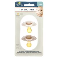 Itzy, пустышка с сосками из натурального каучука, для детей 0–6 месяцев, кокос и тост, 2 пустышки — itzy ritzy