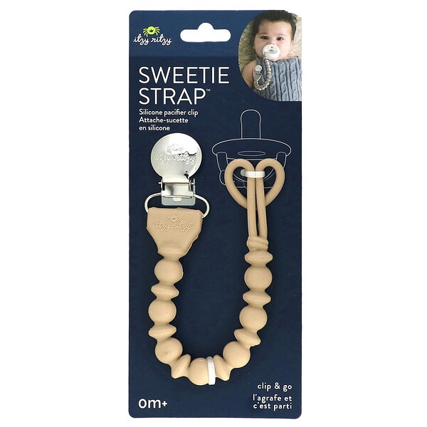 itz03603_v_4.jpg Sweetie Strap™, силиконовый захват для соски, от 0 месяцев, тост, 1 шт. — itzy ritzy