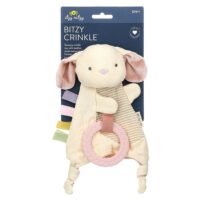 Bitzy Crinkle, чувствительная игрушка для прорезывания зубов, для детей от 0 месяцев, кролик, 1 шт. — itzy ritzy