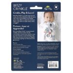 Bitzy Crinkle, Сенсорная игрушка для прорезывания зубов, для детей от 0 месяцев, Dino, 1 шт. — itzy ritzy — изображение 2
