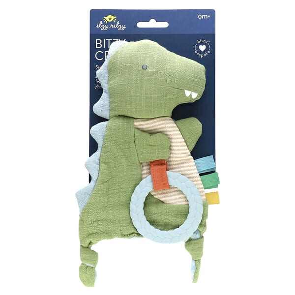 itz03792_v_8.jpg Bitzy Crinkle, Сенсорная игрушка для прорезывания зубов, для детей от 0 месяцев, Dino, 1 шт. — itzy ritzy