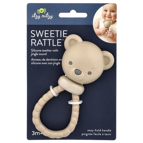 itz81636_v_3.jpg Sweetie Rtle™, силиконовый прорезыватель для зубов со вкусом звонка, для детей от 3 месяцев, мишка, 1 шт. — itzy ritzy