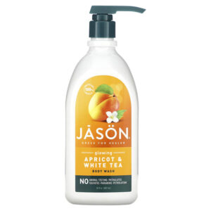 средство для мытья тела, абрикос и белый чай, 887 мл (30 жидк. унций) — Jason Natural