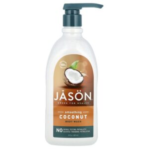 Разглаживающий гель для душа, с кокосом, 887 мл (30 жидк. унц.) — Jason Natural