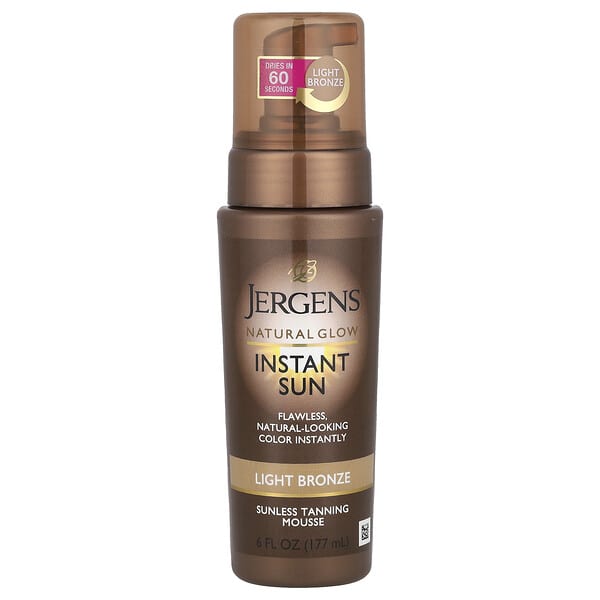 jer20937_v_14.jpg Natural Glow, Instant Sun, мусс для автозагара, светло-бронзовый, 177 мл — Jergens