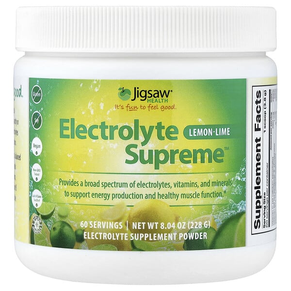jig00151_v_24.jpg Electrolyte Supreme™, со вкусом лимона и лайма, 228 г (8,04 унции) — Jigsaw Health