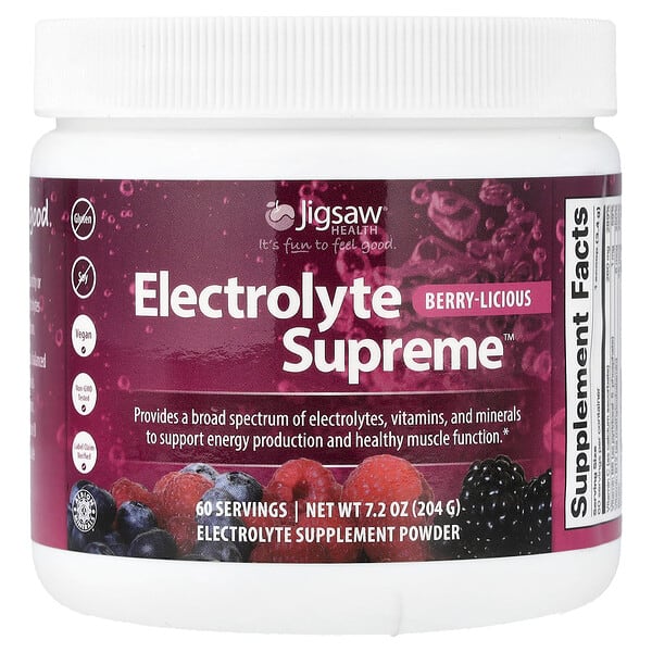 jig00161_v_24.jpg Electrolyte Supreme™, ягодный вкус, 204 г (7,2 унции) — Jigsaw Health