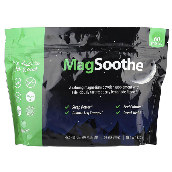 jig00186_v_7.jpg MagSoothe™, терпкий малиновый лимонад, 60 пакетиков по 5,5 г — Jigsaw Health