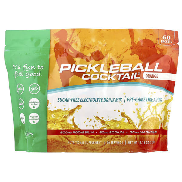 jig00202_v_7.jpg Pickleball Cocktail®, смесь для приготовления напитков с электролитами без сахара, апельсин, 60 пакетиков по 5 г — Jigsaw Health