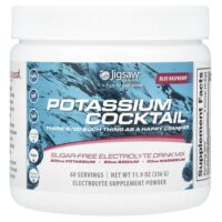 Potesium Cocktail™, смесь для приготовления напитков с электролитами без сахара, голубая малина, 336 г (11,9 унции) — Jigsaw Health