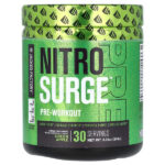 Nitro Surge, предтренировочный комплекс, со вкусом зеленого яблока, 249 г (8,78 унции) — Jacked Factory