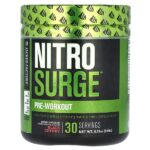 Nitro Surge, предтренировочный комплекс, со вкусом черешни, 249 г (8,78 унции) — Jacked Factory