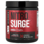 Nitro Surge™, Shred термогенный предтренировочный комплекс, со вкусом арбуза, 201 г (7,09 унции) — Jacked Factory