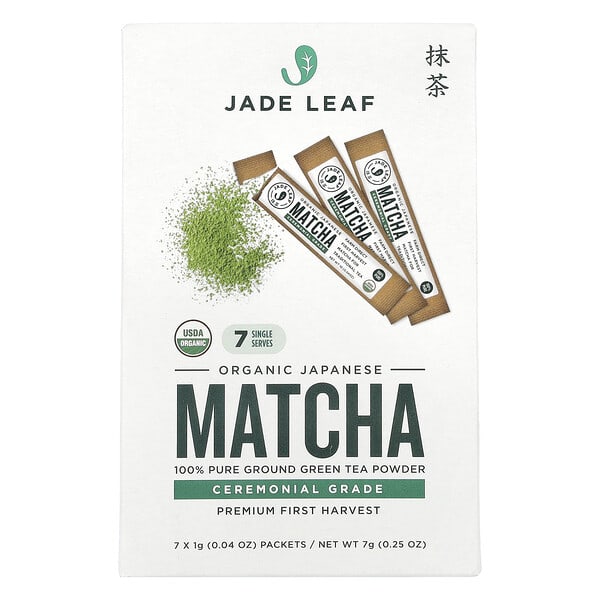 jll00644_v_9.jpg Jade Leaf Matcha, Органический японский матча, 7 пакетиков по 1 г (0,04 унции)
