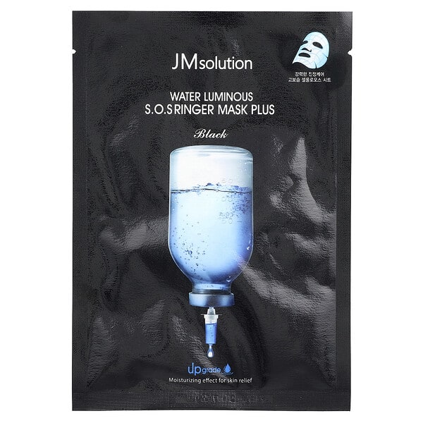 jms73791_v_2.jpg водная сияющая маска SOS Ringer Beauty Plus, черная, 1 шт., 35 мл — JM Solution