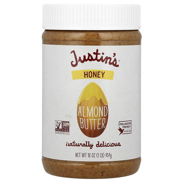 jnb00002_v_30.jpg Миндальная паста с медом, 454 г (16 унций) — Justin's Nut Butter
