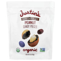 Кусочки органического арахиса, темный шоколад, 128 г (4,5 унции) — Justin's Nut Butter