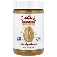 классическая арахисовая паста, хрустящая, 454 г (16 унций) — Justin's Nut Butter