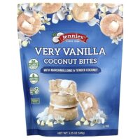 Jennies Macaroons, кокосовые батончики с ванильным вкусом, с маршмеллоу и нежным кокосом, 149 г (5,25 унции)
