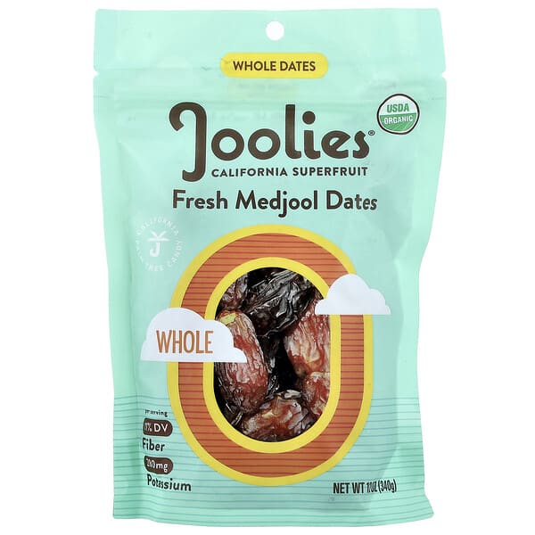 jol77059_v_2.jpg Joolies, Свежие финики Medjool, цельные, 340 г (12 унций)