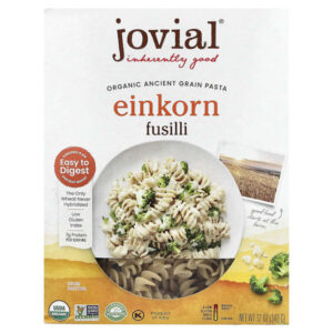органическая паста из древних злаков, Einkorn fusilli, 340 г (12 унций) — Jovial