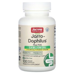 веганский Jarro-Dophilus® Plus ФОС, 100 растительных капсул — Jarrow Formulas