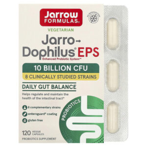 Jarro-Dophilus® EPS, пробиотики, 120 растительных капсул (5 млрд в 1 капсуле) — Jarrow Formulas