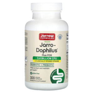 веганский Jarro-Dophilus® Plus ФОС, 300 растительных капсул — Jarrow Formulas