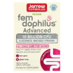 Vegan Fem Dophilus Advanced, 10 млрд КОЕ (104 мг), 30 растительных капсул — Jarrow Formulas