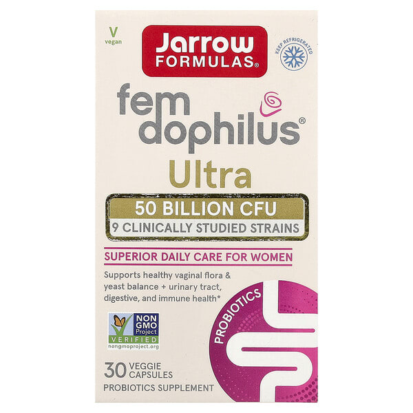 jrw03745_v_21.jpg Fem-Dophilus® Ultra, 30 растительных капсул — Jarrow Formulas