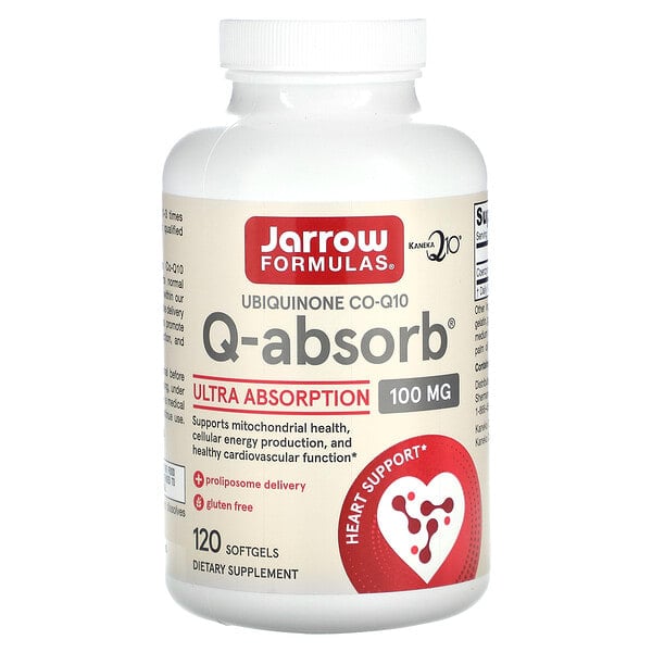 jrw06018_v_109.jpg Q-absorb Co-Q10, 100 мг, 120 капсул — Jarrow Formulas