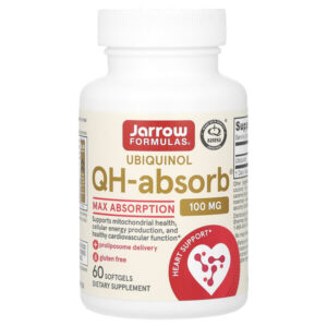 QH-Absorb, убихинол, максимальное усвоение, 100 мг, 60 капсул — Jarrow Formulas