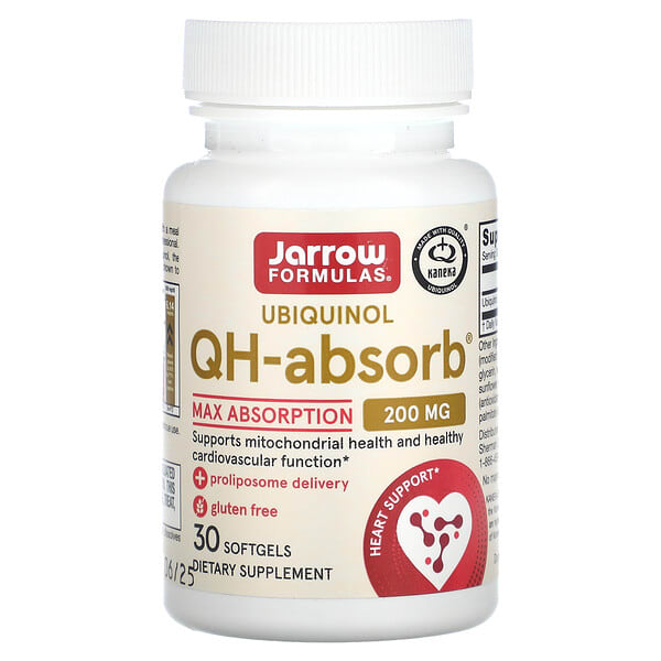 jrw06024_v_66.jpg убихинол QH-Absorb, 200 мг, 30 мягких таблеток — Jarrow Formulas