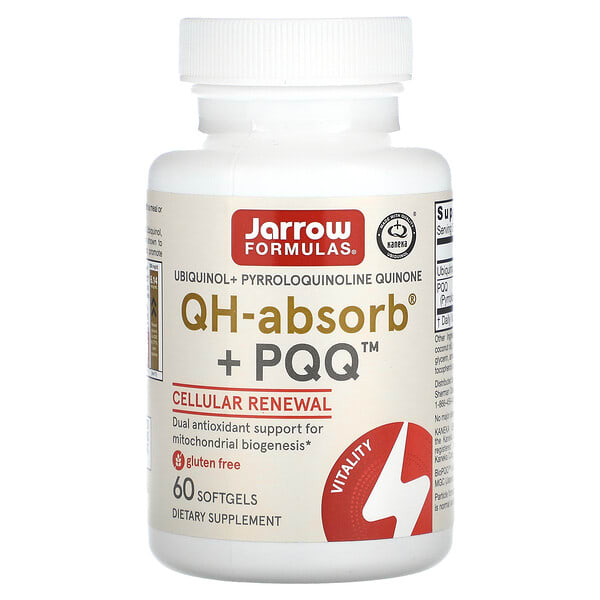 jrw06028_v_76.jpg QH-Absorb + PQQ, 60 капсул — Jarrow Formulas