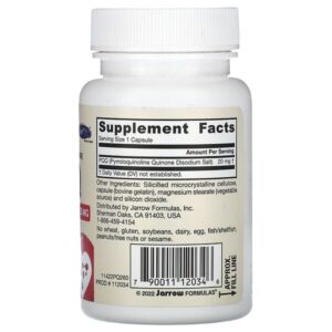 PQQ, 20 мг, 60 капсул — Jarrow Formulas