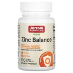 Zinc Balance, цинк, веганская добавка, 100 растительных капсул — Jarrow Formulas