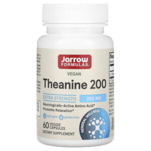 Теанин 200, 200 мг, 60 вегетарианских капсул — Jarrow Formulas