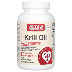 Масло криля, 120 капсул (600 мг в каждой капсуле) — Jarrow Formulas