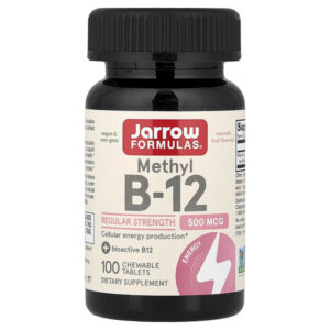 метил B12, 500 мкг, 100 жевательных таблеток — Jarrow Formulas