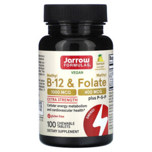 веганский метил B12 и метилфолат, лимон, 100 жевательных таблеток — Jarrow Formulas