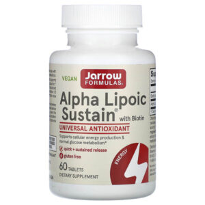 Alpha Lipoic Sustain, альфа-липоевая кислота с биотином, 300 мг, 60 таблеток — Jarrow Formulas