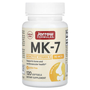 MK-7, витамин K2 в форме MK-7, 90 мкг, 120 мягких таблеток — Jarrow Formulas