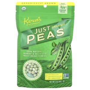 органический горошек Just Peas®, 84 г — Karen's Naturals