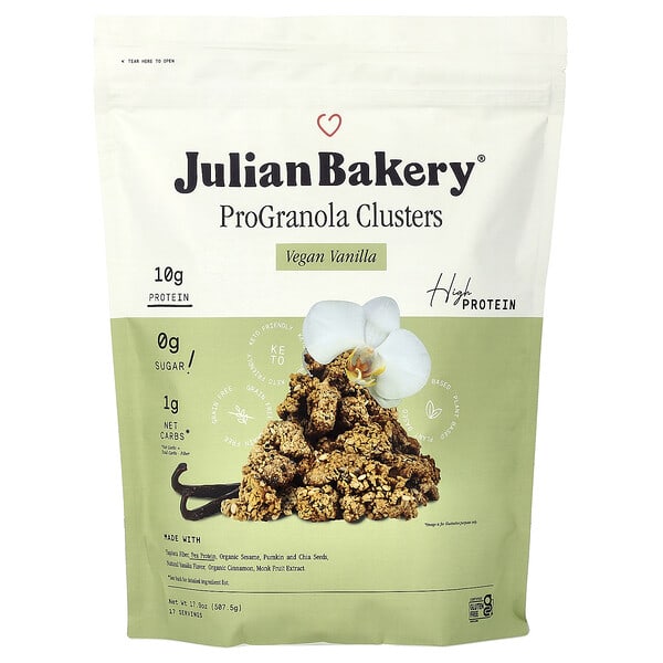 jub00502_v_14.jpg ProGranola, со вкусом веганской ванили, 507,5 г (17,9 унции) — Julian Bakery