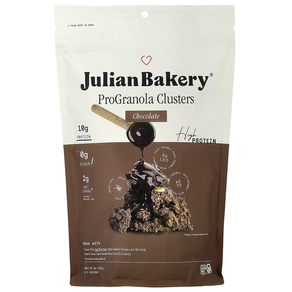 jub00684_v_6.jpg Pro Granola Clusters, шоколад, 255 г (9 унций) — Julian Bakery