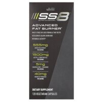 SS8 Advanced Fat Burner, улучшенный сжигатель жира, 120 вегетарианских капсул — JYM Supplement Science
