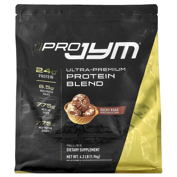 jym02429_v_14.jpg Pro JYM®, протеиновая смесь ультрапремиального качества, Rocky Road, 1,9 кг (4,3 фунта) — JYM Supplement Science